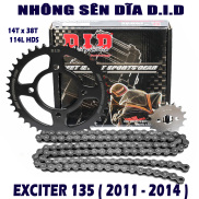 Nhông sên dĩa Exciter 135  2011-2014  - Exciter 135 5 số - Sên đen 10ly