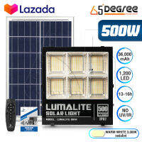 LUMALITE ไฟโซล่าเซลล์ ไฟสปอร์ตไลท์ 500W สี ขาว (White) / วอร์มไวท์ (Warm White) วัตต์เต็ม Solar Cell LED Solarlight Spotlight Floodlight ไฟโซล่า ไฟแสงอาทิตย์ รุ่นใหม่ 6 ช่อง กันน้ำ IP67 ไฟสว่างทั้งคืน พร้อมรีโมท **ประกัน 1 ปี**