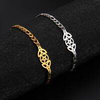 COOLTIME Pentagram Irish Knot Bracelets for Women Gold Color Stainless Steel Couple Bracelets Jewelry Gift Birthdays Birthday Wires  Leads Adapters