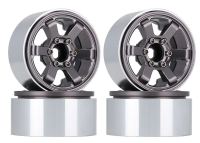 CNC Aluminum 1.9" Beadlock 6-Spokes Wheel Rim for 1/10 RC Crawler