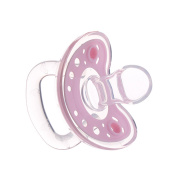 Newborn Infant Baby Soft Silicone Dummy Pacifier Flat Round Head Soother