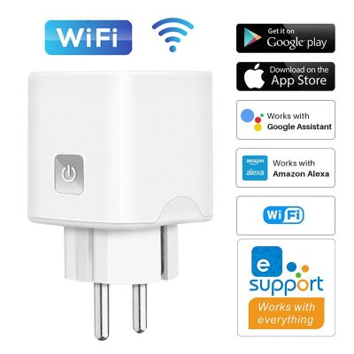 ✓☢☌ Eweilian Smart EU Plug European Standard Smart Socket Wifi Timer Smart Home Alexa Voice Control Works with Google Home