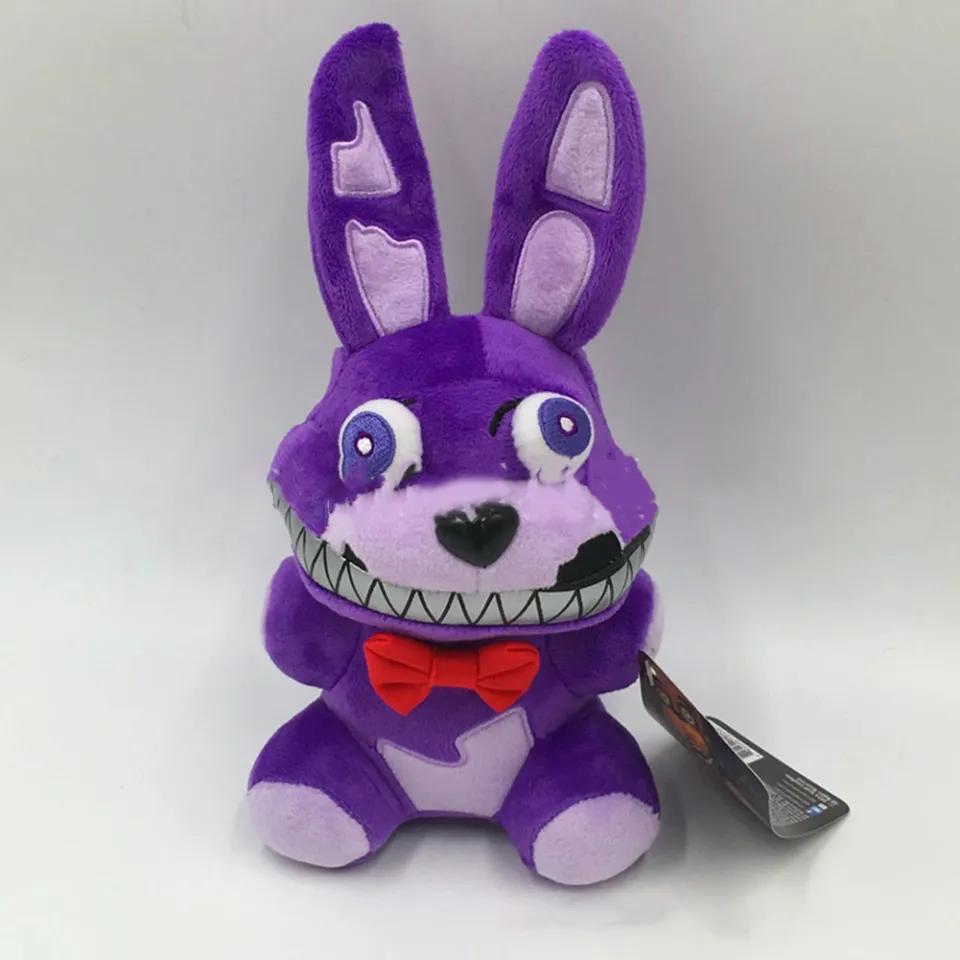 18cm FNAF Purple Plush Nightmare Bonnie Plush Toys Five Nights at