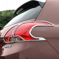 Auto Mistachterlicht Cover สติกเกอร์ Abs Chrome Kwaliteit สำหรับ Peugeot 2008 Jaar 2014 2015 2016อุปกรณ์เสริม