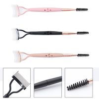 ❀ Black Double Head Eyelash Curler Makeup Lash Separator Mascara Curl Foldable Metal Teeth Eyelash Brush Combs Beauty Makeup Tools