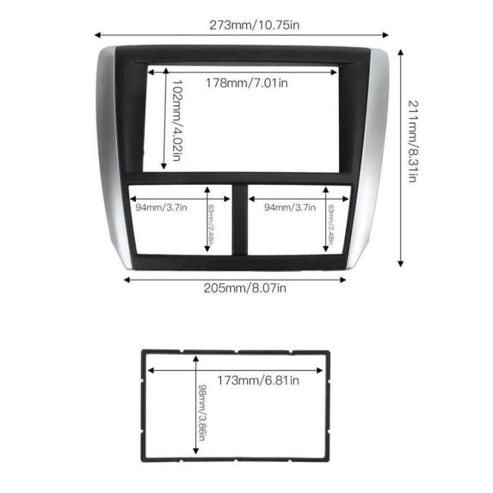 gps-navigation-trim-car-stereo-radio-fascia-double-din-antiaging-seamless-fitment-for-upgrade