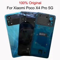 หน้าจอโทรศัพท์ฝาหลังปิดโทรศัพท์หลัง Xiaomi Poco X4 Pro 5G ของแท้สำหรับฝาหลังปิดโทรศัพท์ X4pro 2201116PG