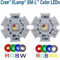 10w Cree XLamp XM-L XML RGBW RGB White or RGB Warm White Color High Power LED Emitter 4-Chip 20mm Star PCB Board Electrical Circuitry Parts