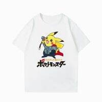 【New】S-4XL เสื้อยืด Pikachu cos Thor Sol แขนสั้นน่ารักสไตล์ตลก