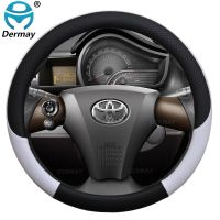 100% DERMAY Brand PU Leather Car Steering Wheel Cover for Toyota IQ Scion iQ Singulato iC3 High Quality Auto Accessories Steering Wheels Accessories