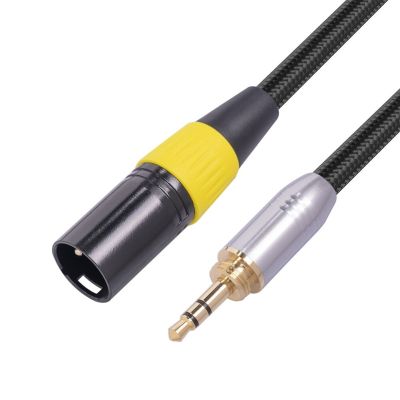 ”【；【-= 3.5Mm (1/8 Inch) Stereo Male To XLR Male Interconnect Audio Microphone Cable 3.5Mm Stereo Jack Plug Audio Cable 0.3M