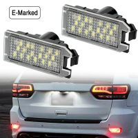 2Pcs รถ LED จำนวนไฟป้ายทะเบียนสีขาว3W LED ป้ายทะเบียนสำหรับ Jeep Grand Cherokee 2014-2020รถอุปกรณ์เสริม