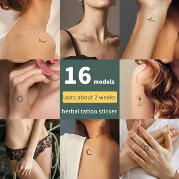 English Semi Permanent Tattoos, 6-Sheet Fake Letters Temporary Stickers -  Walmart.com