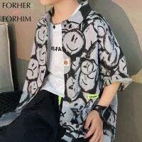 FORHER FORHIM เสื้อเชิ้ตแขนสั้นสำหรับเด็ก,สไตล์เกาหลีแบบใหม่ฤดูร้อนคอปกเสื้อสุดหล่อของเด็กผู้ชาย FH3799เสื้อลำลอง