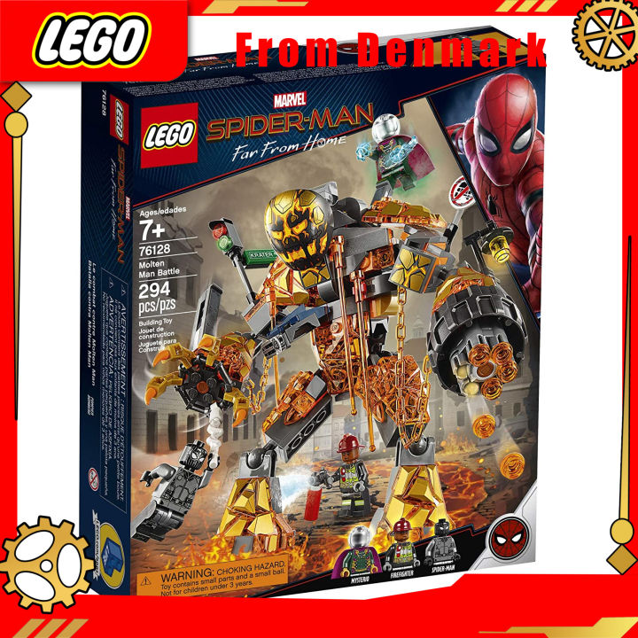 From Denmark】LEGO Marvel Spider-Man far from home: Molten Man Battle 76128  Building Set (294 pieces) guaranteed genuine, From Denmark 