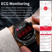 Hygieia-03R-Pro ECG + PPG ระดับน้ำตาลในเลือดแบบไม่ล่วงล้ำสมาร์ทวอท์ชนาฬิกาโทรผ่านบลูทูธผู้ชายนาฬิกาอัจฉริยะเพื่อสุขภาพอัตราการเต้นของหัวใจสมาร์ทวอท์ช Ios