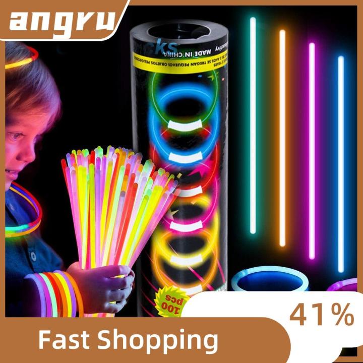 100Pcs Glow Sticks,8 Glowsticks,Glow In The Dark Sticks,Light Up