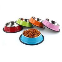 1pc Pet Stainless Steel Feeding Bowls Cats Dogs Durable Food Container Puppy Kitten Pet Supplies