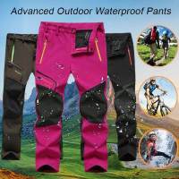 Spring&amp;Autumn Women Outdoor Thin Waterproof Hiking Trousers Camping Climbing Fishing Softshell Trousers