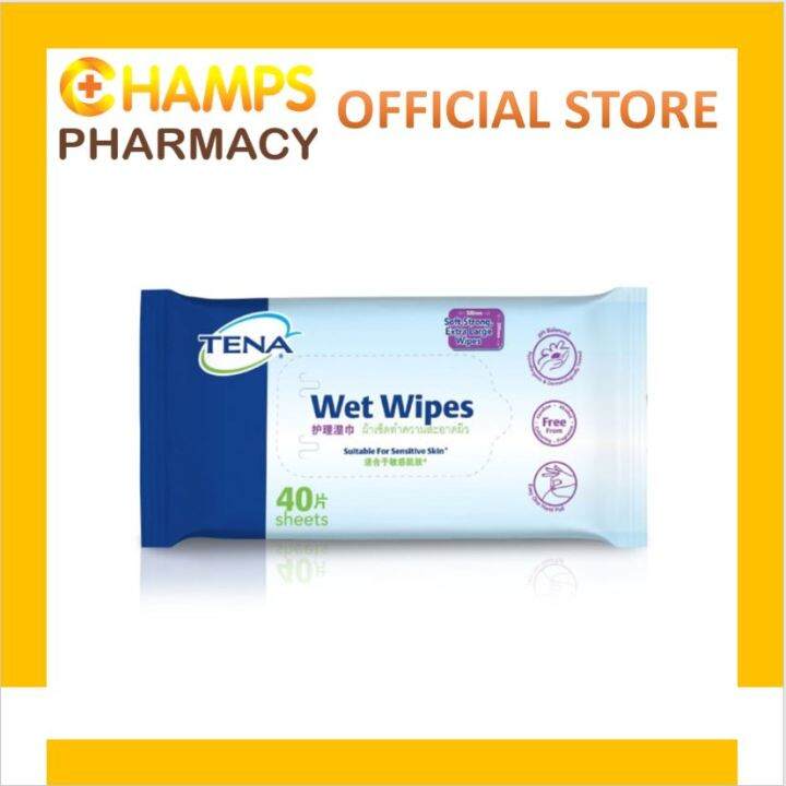 Tena Wet Wipes 40 sheets Lazada