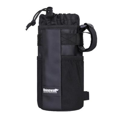 Bicycle Handlebar Water Bottle Bag Insulation Water Bottle Cloth Handlebar Bag Three-Layer Structure Design Oxford Cloth Drink Cup Holder clean