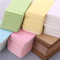 100pcsbox Kraft paper card color blank business card message thank you card writing card label bookmark learning card