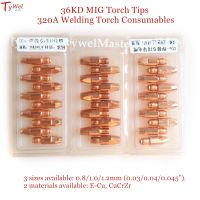 36KD MIG Torch Tips 320A Welding Torch Consumables Cucrzr Ecu 0.8/1.0/1.2Mm EU Style MIG Welding Tip