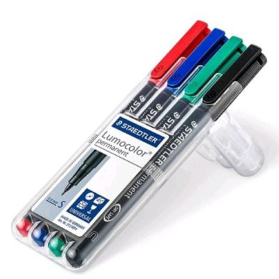 ( โปรโมชั่น++) คุ้มค่า STAEDLER ชุดปากกาเขียนแผ่นใส ชนิดหัวเข็ม ปากกาลบไม่ได้ STAEDLER Permanent Marker Size S 0.4มม หมึกแห้งเร็ว สีเข้ม สีสด ราคาสุดคุ้ม ปากกา เมจิก ปากกา ไฮ ไล ท์ ปากกาหมึกซึม ปากกา ไวท์ บอร์ด