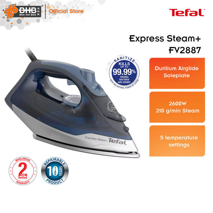 Tefal FV2887 Steam Iron Express Steam+ with 5 temperature settings