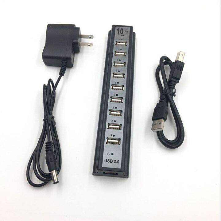 10พอร์ตแป้นพิมพ์-usb-2-0-splitter-hub-พร้อมที่ชาร์จโทรศัพท์มือถือคอมพิวเตอร์อะแดปเตอร์ไฟฟ้าหัวปลั๊ก-eu-อุปกรณ์อิเล็กทรอนิกส์