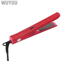 Wuyuu Red Hair Straightener  Hair Curling Versatile Rhinestone Curler Energy Saving  for Men for VacationTH