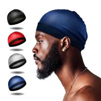 MAYLATI สีทึบทึบ หมวก durag ผู้ชาย ระบายอากาศได้ระบายอากาศ อีลาสติก หมวกลายคลื่น ของใหม่ โพลีเอสเตอร์ หมวก durag หลากสี สำหรับผู้ชาย