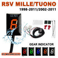 Penunjuk Paparan เกียร์อาพริลล่าอาร์เอสวี1998-2011 RS V Mille Tuono 2002-2011 Aksesori Motosikal LED 1-6 Paparan Kelajuan