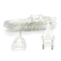 2M 110V 220V EU US Plug Standard Power Extension Cord Transparent Extension Cable For LED Fairy Lights Holiday String Lights