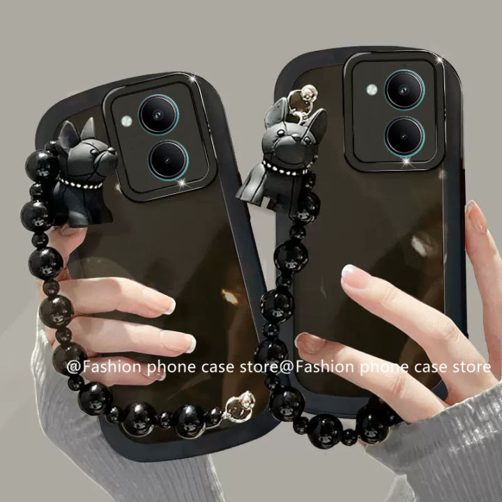 phone-case-เคส-vivo-y36-5g-4g-fashion-ขายดีเคสสร้อยข้อมือรูปบลูด็อกสีดำราคาไม่แพงการป้องกันเลนส์สีทึบซองนุ่มใสvivoy36-2023
