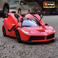 Bburago 1:24 Ferrari LaFerrari ล้อแม็กรถสปอร์ตรุ่น D Iecasts โลหะของเล่นรถแข่งรุ่นจำลองการเก็บของขวัญเด็ก