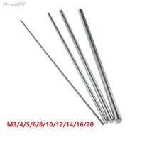 Threaded Rod Full-Thread Bar DIN975 304 Stainless Steel Fasteners Silver M3 M4 M5 M6 M8 M10 M12 M14 M16 M20 Length 250mm