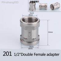 DN15 1/2 quot; BSP Female Female Coupling 201 Stainless Steel Pipe Fitting Connector Plumbing Adapter Length 32mm