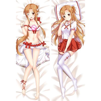 ปลอกหมอน ลายอนิเมะ Sword Art Online Yuuki Asuna Dakimakura ขนาด 60x180 ซม. สไตล์ญี่ปุ่น สําหรับตกแต่งร่างกาย