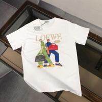 LoewePM2.5 23เสื้อยืดแขนสั้นผู้ชาย,เสื้อยืดผู้ชายระดับไฮเอนด์สไตล์ยุโรปและอเมริกันหลวมขนาดใหญ่สไตล์ต่างประเทศไร้รอยต่อ260กรัม