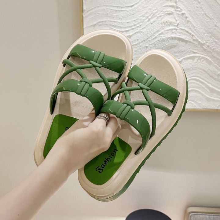 ranger-store-รองเท้าแตะพื้นหนาสำหรับผู้หญิงรองเท้าแตะชายหาดแฟชั่นใหม่2023ฤดูร้อนนุ่มป้องกันการลื่นรองเท้าแตะ