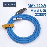 Metal USB Protection Charge Cable Fast Charging Data Cable For Micro Type-C to iOS Lighting Silicone 120W 6A Quickly Charge