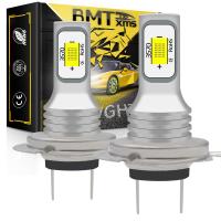 Bmtxms H7 2X หลอดไฟ LED ไฟตัดหมอกสว่างสดใสอุปกรณ์หลอดไฟรถ Lampu Jalan กลางวันสำหรับ BMW Audi Mercedes VW