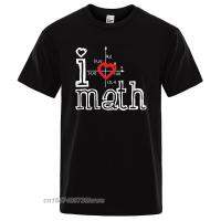 Fashion Logo Printing T Shirts MenS I Love Math Crew Neck Loose Tees Newest Creative Mathematical T-Shirt