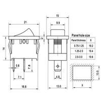 สวิตซ์เปิดปิด 2 pin snap - in 12v110 v250 v อุปกรณ์เสริมสําหรับเรือ 5 ชิ้น