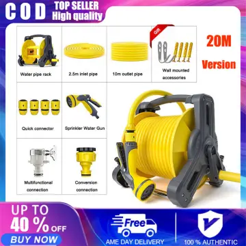 Shop [cod] Garden Hose Reel With 66ft/20m Heavy Duty Hose Metal Water Gun  Wall/floor Mounted Hose Reel Cart And Hideaway Brass Connector, Adjustable  Patterns, Garden Watering & Car Washing Hose Nozzle Sprinkle