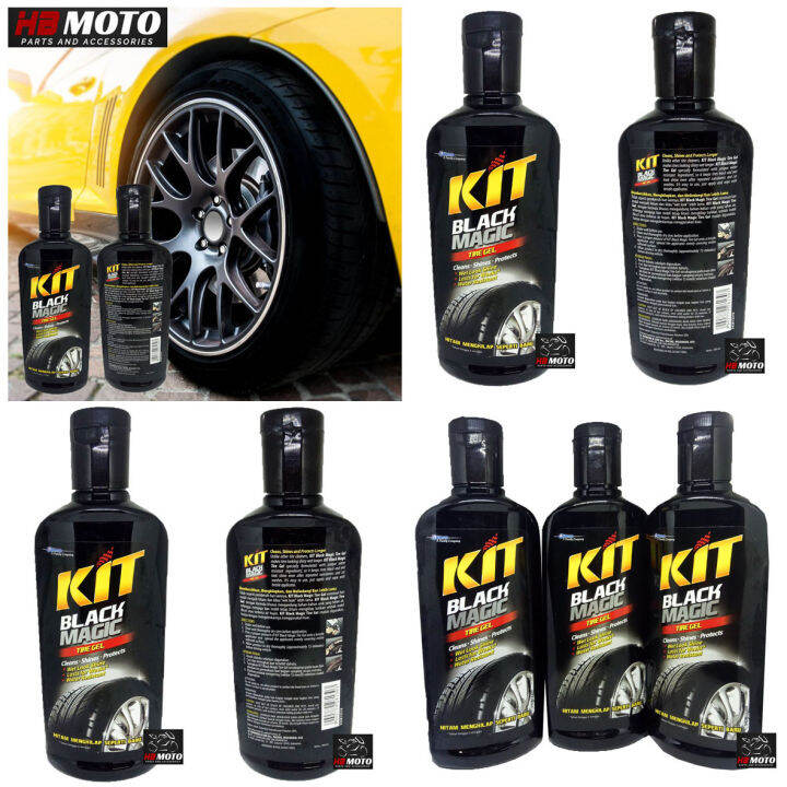 Kit Black Magic Tire Gel 300 Ml Semir Ban Kit Semir Ban Botol