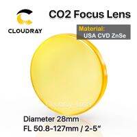 Cloudray USA CVD ZnSe Focus Lens Dia. 28mm FL 50.8/63.5/127mm 2/2.5/5" for CO2 Laser Engraving Cutting Machine Free Shipping