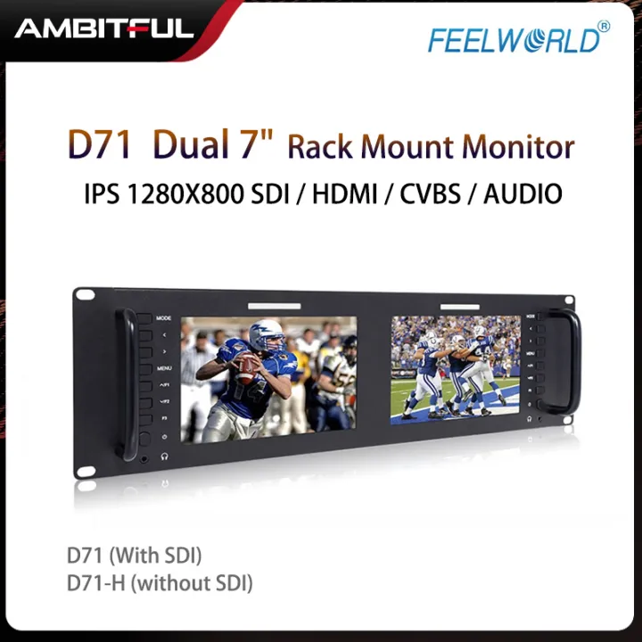 新着商品 朝涼FEELWORLD D71 7インチデュアルスクリーン HDモニター