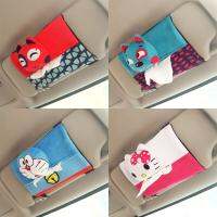 [Xiaofeitian Auto Supplies] กล่องใส่ทิชชู่ในรถยนต์ Super Hero Towel Box For Automobile Sunshade Plate With Top Suction Cartoon Paper Towel Cover For Automobile